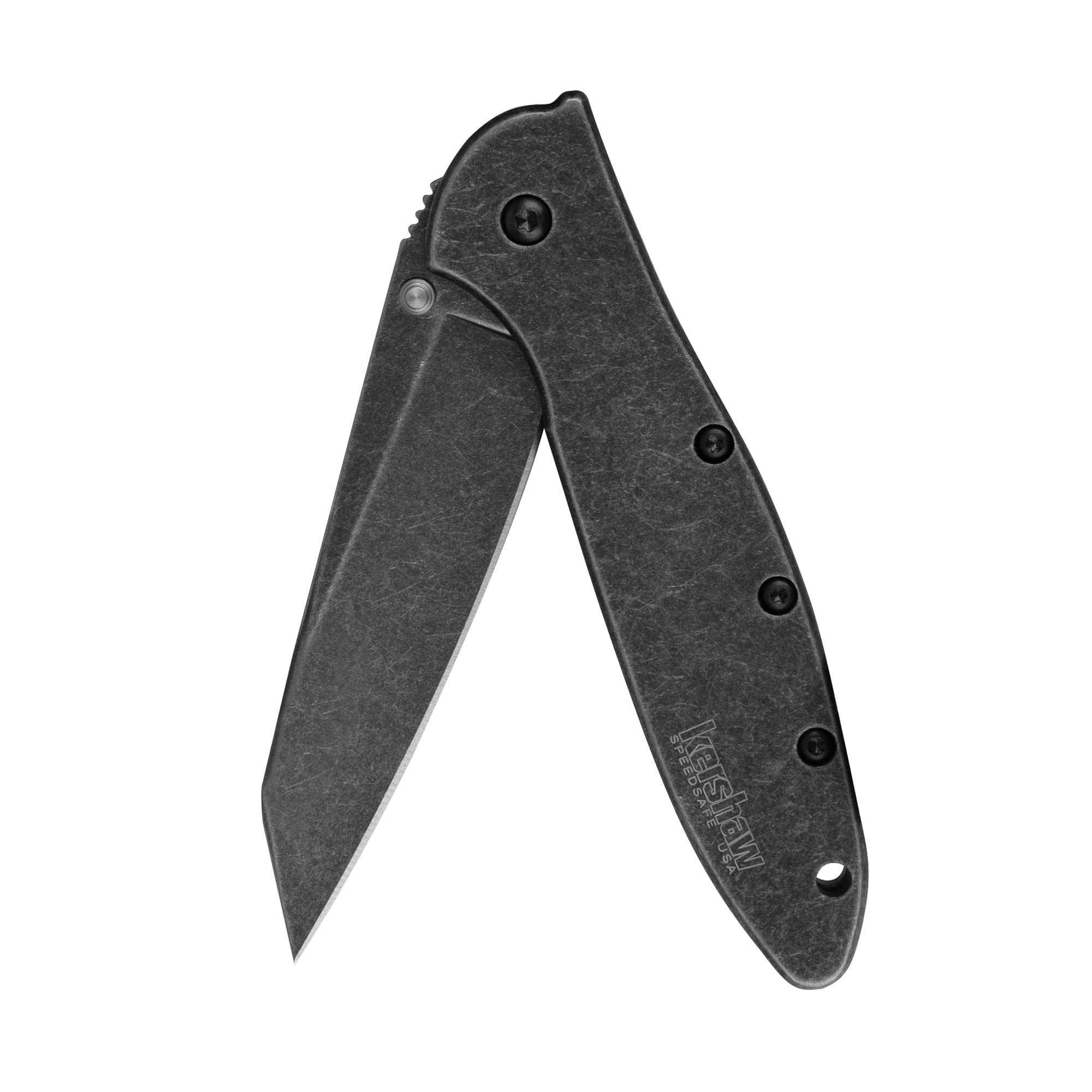 Kershaw Random Leek, Blackwash, 3 inch Sandvik 14C28N Stainless